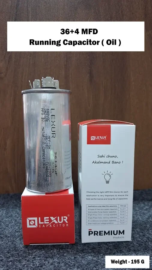 36+4 MFD Running Capacitor ( Oil )