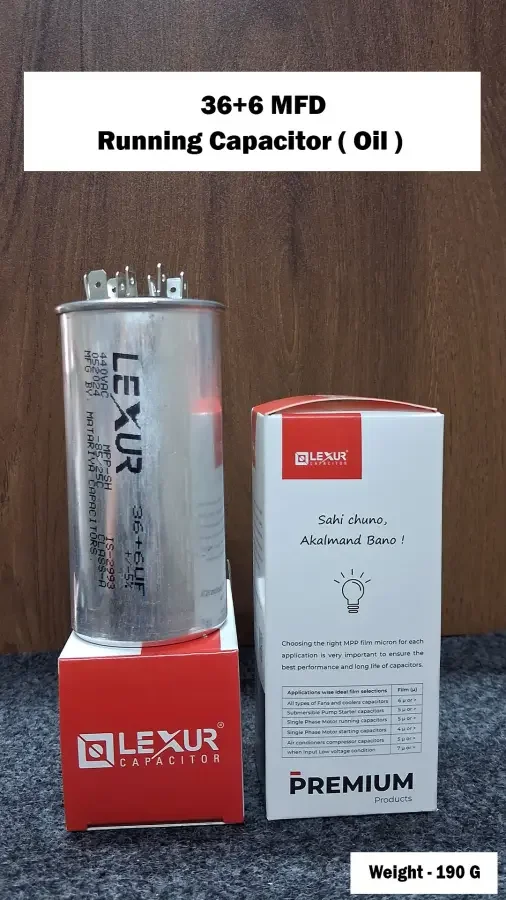 36+6 MFD Running Capacitor ( Oil )