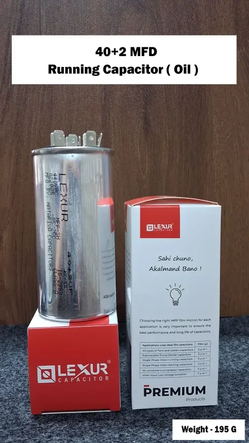 40+2 MFD Running Capacitor ( Oil )