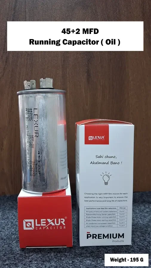 45+2 MFD Running Capacitor ( Oil )