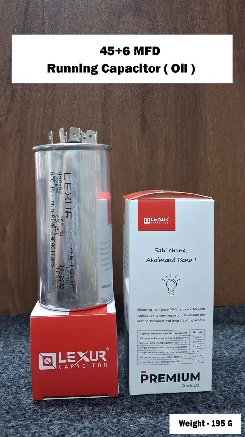 45+6 MFD Running Capacitor ( Oil )