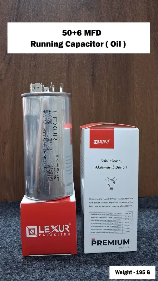 50+6 MFD Running Capacitor ( Oil )