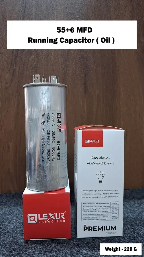 55+6 MFD Running Capacitor ( Oil )