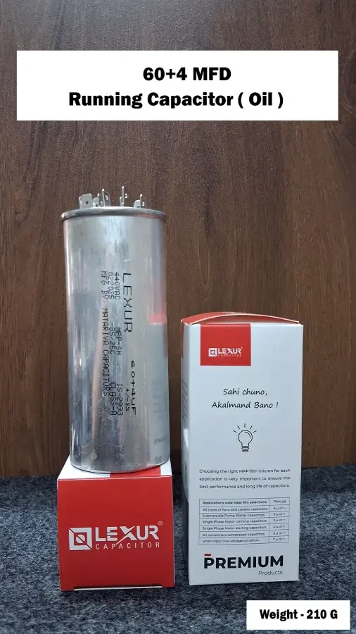 60+4 MFD Running Capacitor ( Oil )