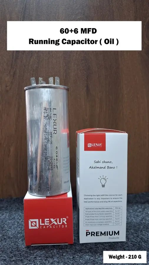 60+6 MFD Running Capacitor ( Oil )