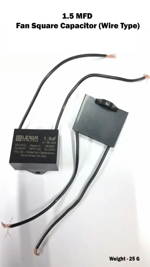 1.5 MFD Fan Square Capacitor (Wire Type)
