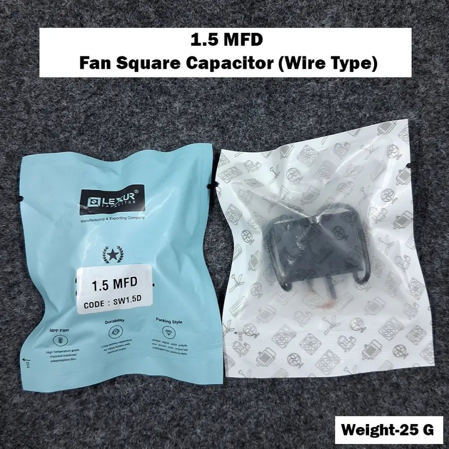 1.5 MFD Fan Square Capacitor (Wire Type)