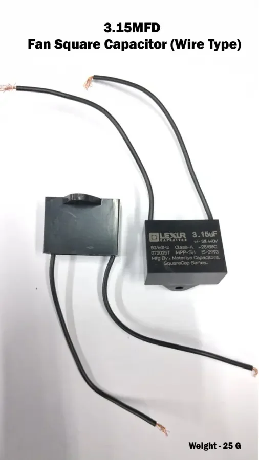 3.15 MFD Fan Square Capacitor (Wire Type)