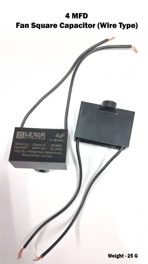 4 MFD Fan Square Capacitor (Wire Type)