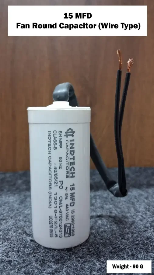 15 MFD Fan Round Capacitor (Wire Type)