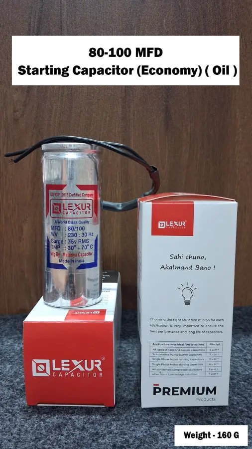 80-100 MFD Starting Capacitor (Economy) ( Oil )