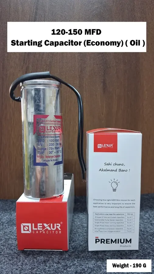 120-150 MFD Starting Capacitor (Economy) ( Oil )