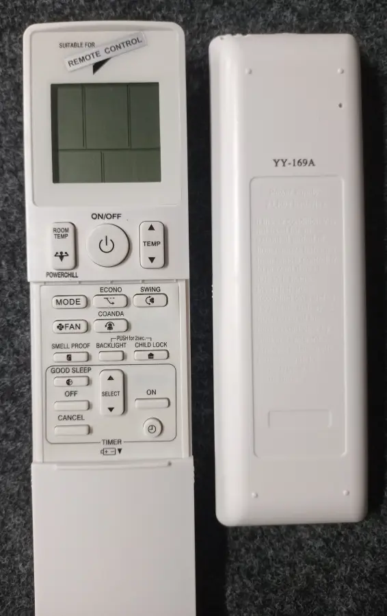 Remote 169A Y