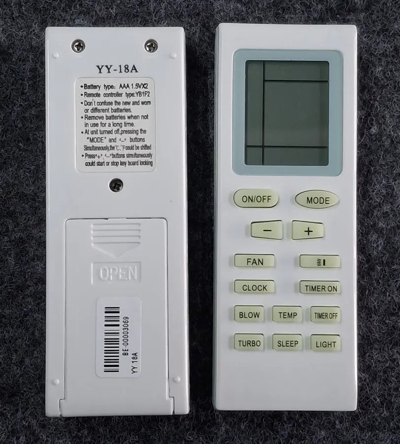 Remote 18A Y