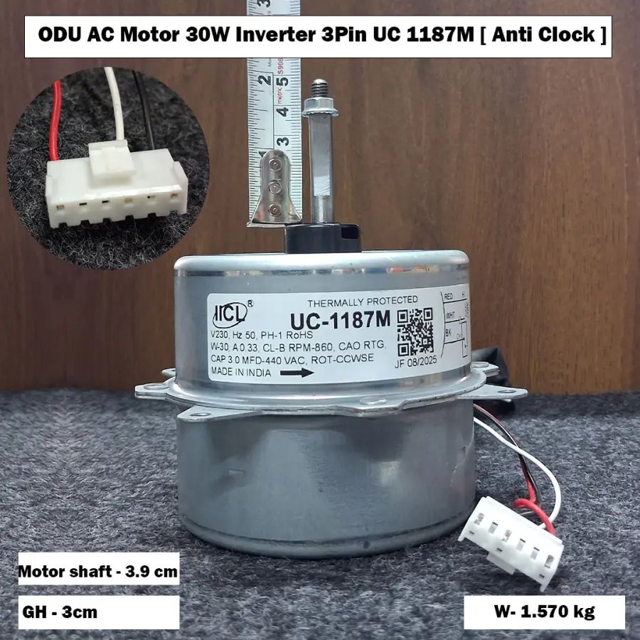 ODU AC Motor 30W Inverter 3Pin UC 1187M [ Anti Clock ]