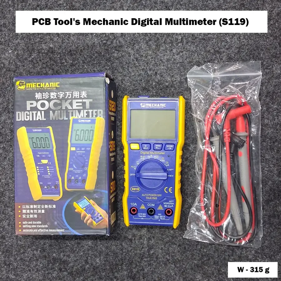 PCB Tool's Mechanic Digital Multimeter (S119)