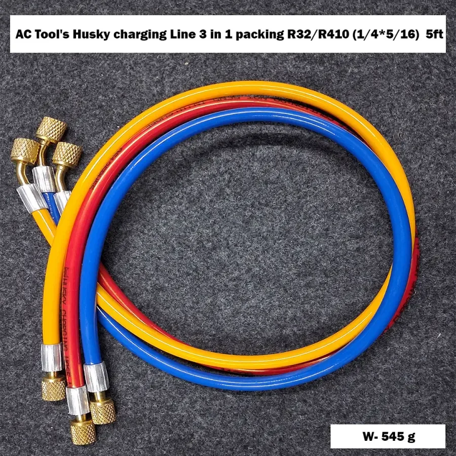 AC Tool's Husky charging Line 3 in 1 packing R32/R410 (1/4*5/16) 5ft