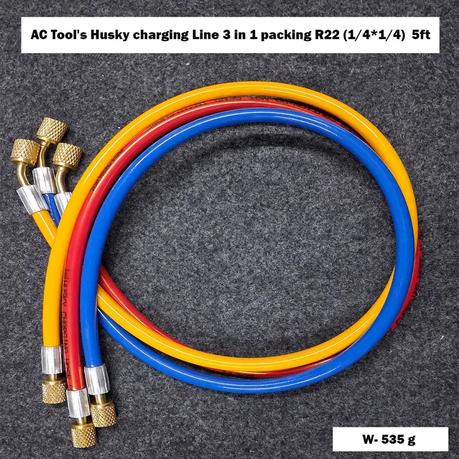 AC Tool's Husky charging Line 3 in 1 packing R22 (1/4*1/4) 5ft