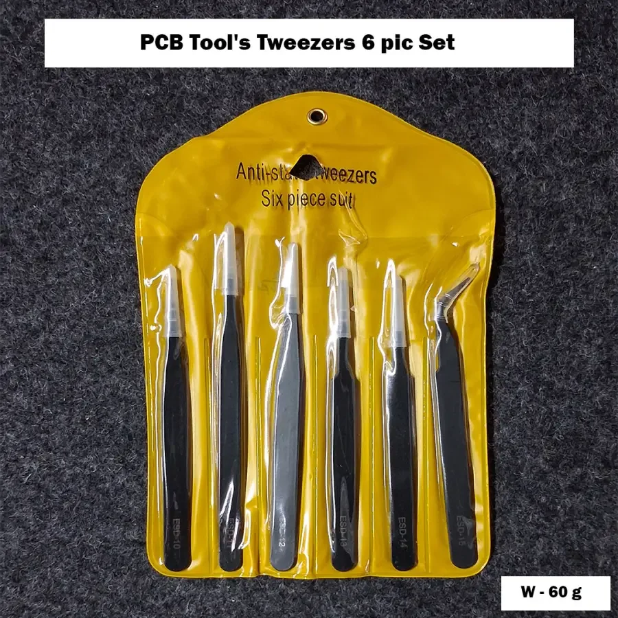 PCB Tool's Tweezers 6 pic Set