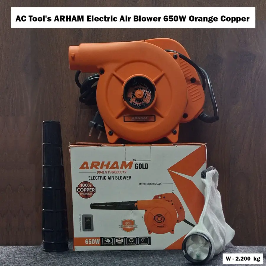 AC Tool's ARHAM Electric Air Blower 650W Orange Copper