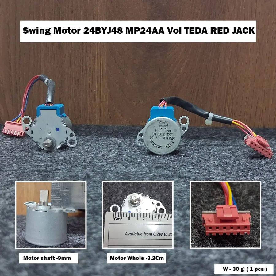 Swing Motor 24BYJ48 MP24AA Vol TEDA RED JACK