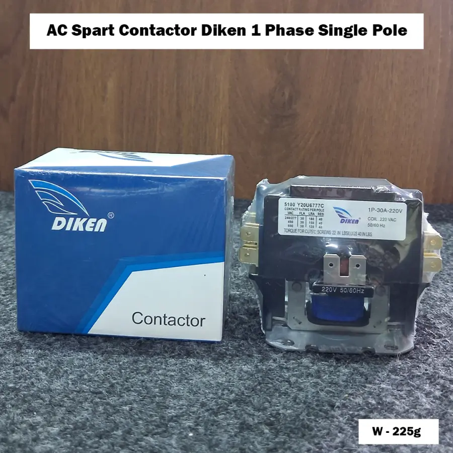 AC Spart Contactor Diken 1 Phase Single Pole