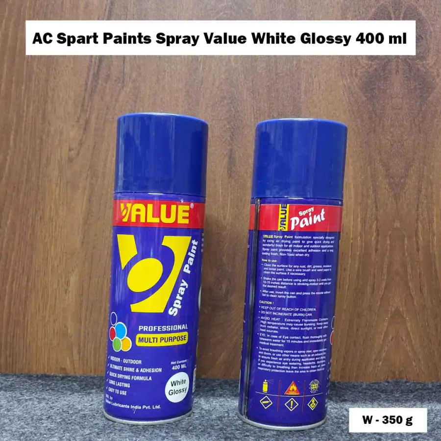 AC Spart Paints Spray Value White Glossy 400 ml