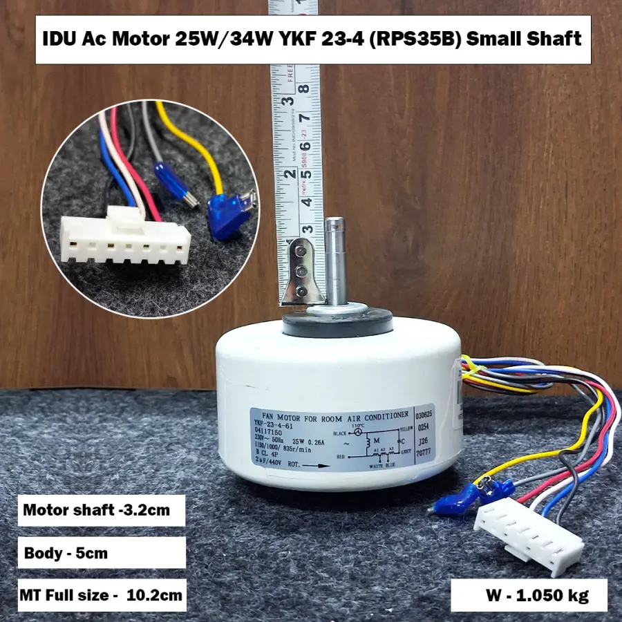 IDU Ac Motor 25W / 34W YKF 23-4 (RPS35B) Small Shaft