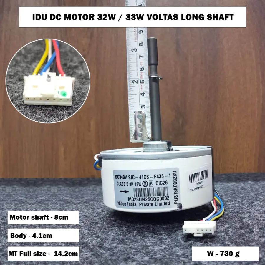 IDU DC MOTOR 32W / 33W VOLTAS LONG SHAFT