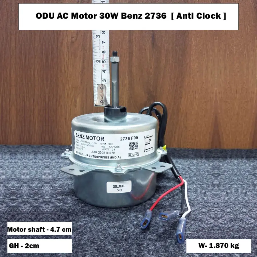 ODU AC Motor 30W Benz 2736 [ Anti Clock ]
