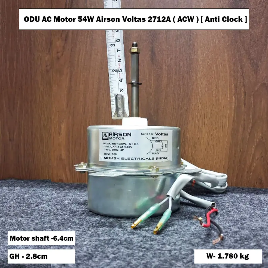 ODU AC Motor 54W Airson Voltas 2712A ( ACW ) [ Anti Clock ]