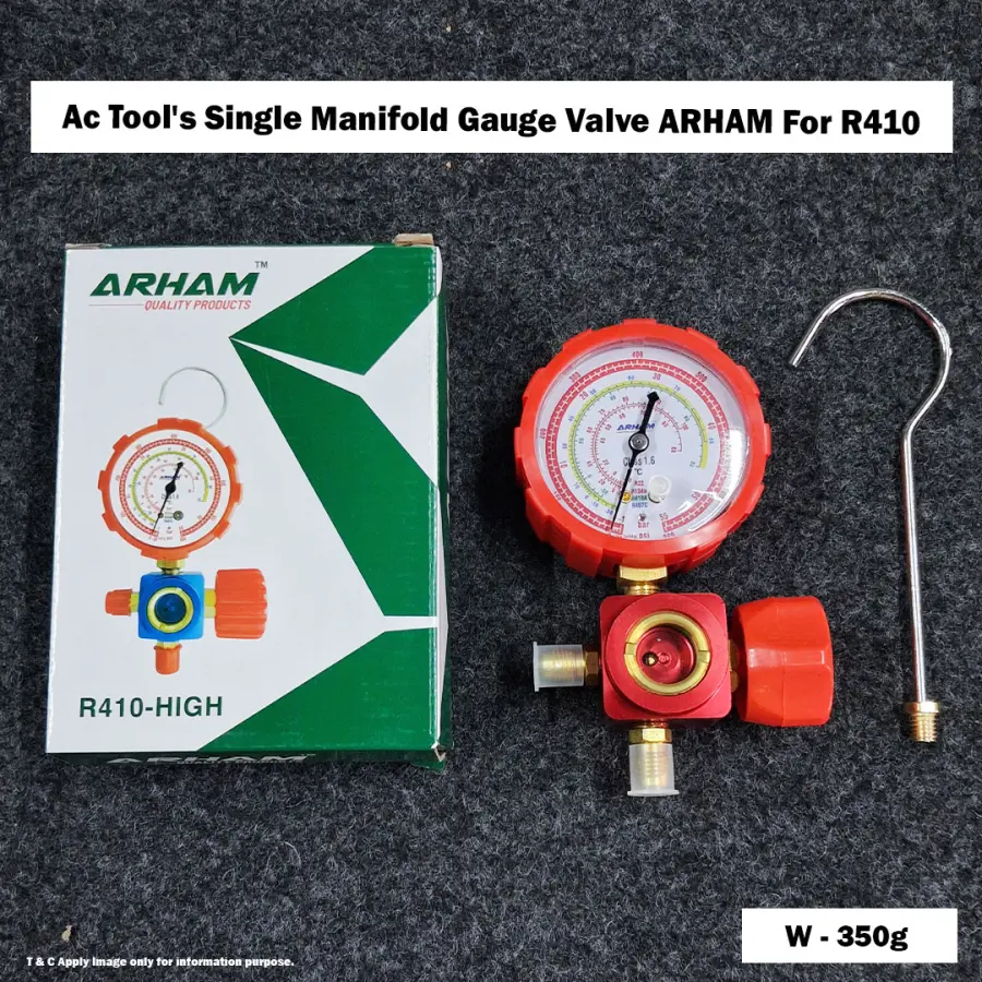 Ac Tool's Single Manifold Gauge Valve ARHAM For R410
