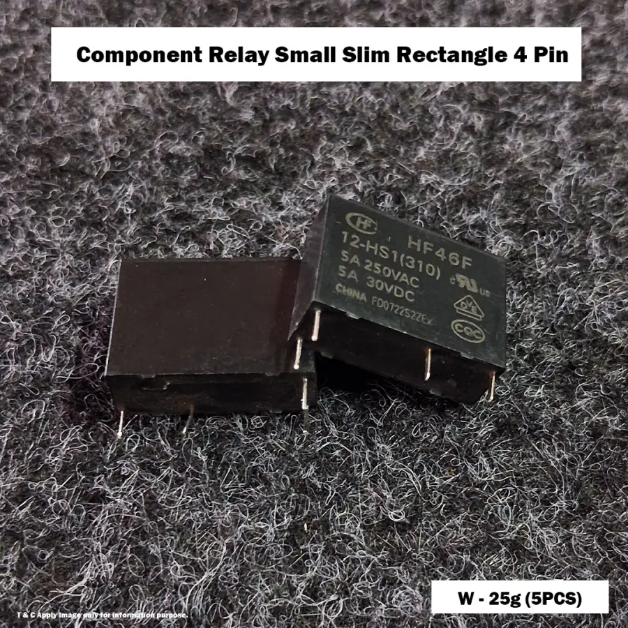 Component Relay Small Slim Rectangle 4 pin
