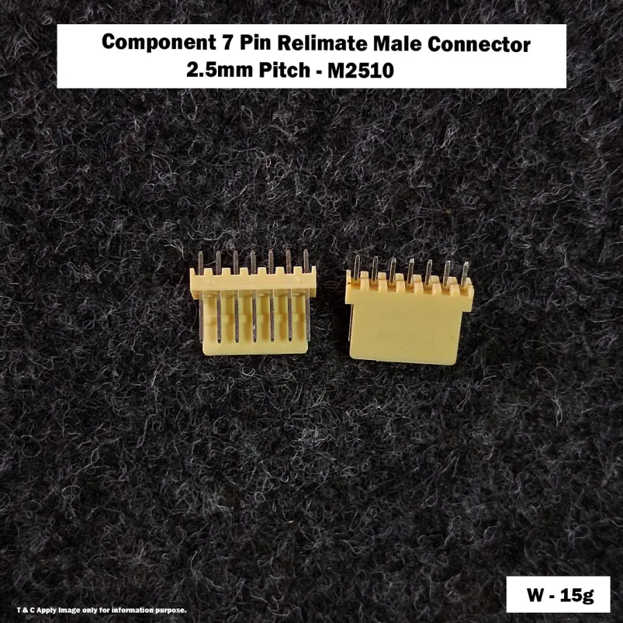 Component 7 Pin Relimate Male Connector 2.5mm Pitch - M2510