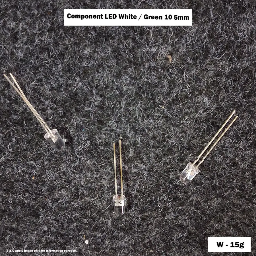 Component LED White / Green 10 5mm